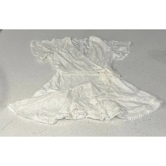 Silk Blend White Floral Bianka Dress Size XL - Picture 1 of 5